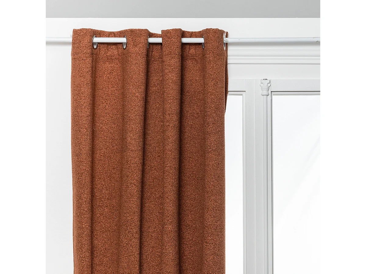 Rideau Occultant Isolant "Soana" 140x260cm Terracotta