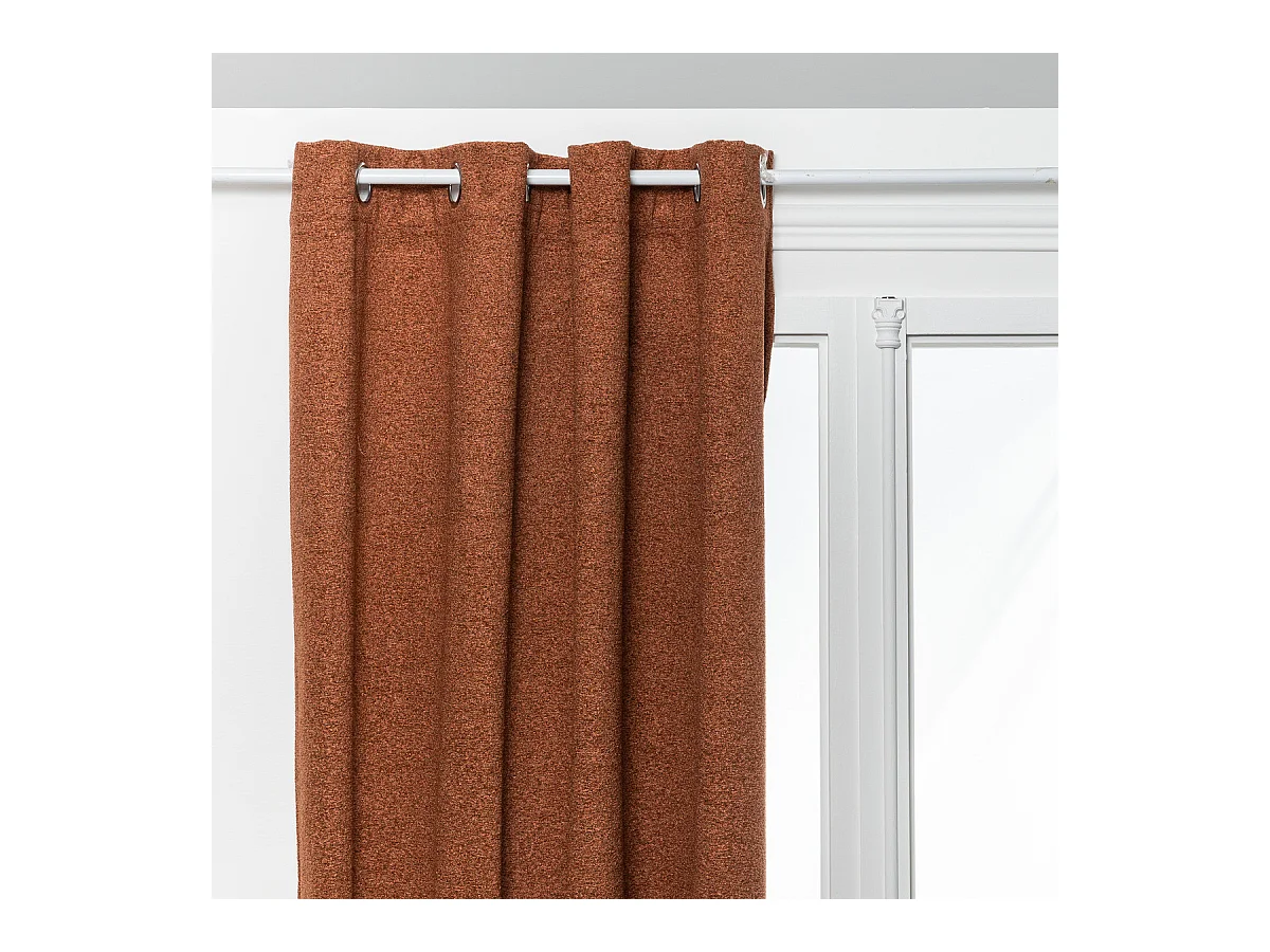 Rideau Occultant Isolant "Soana" 140x260cm Terracotta