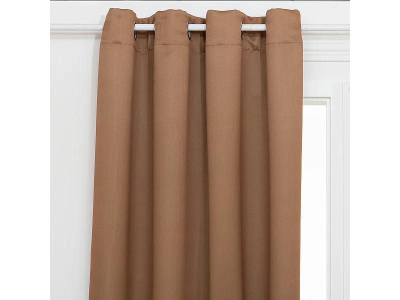 Rideau Occultant "Topa" 140x260cm Cannelle