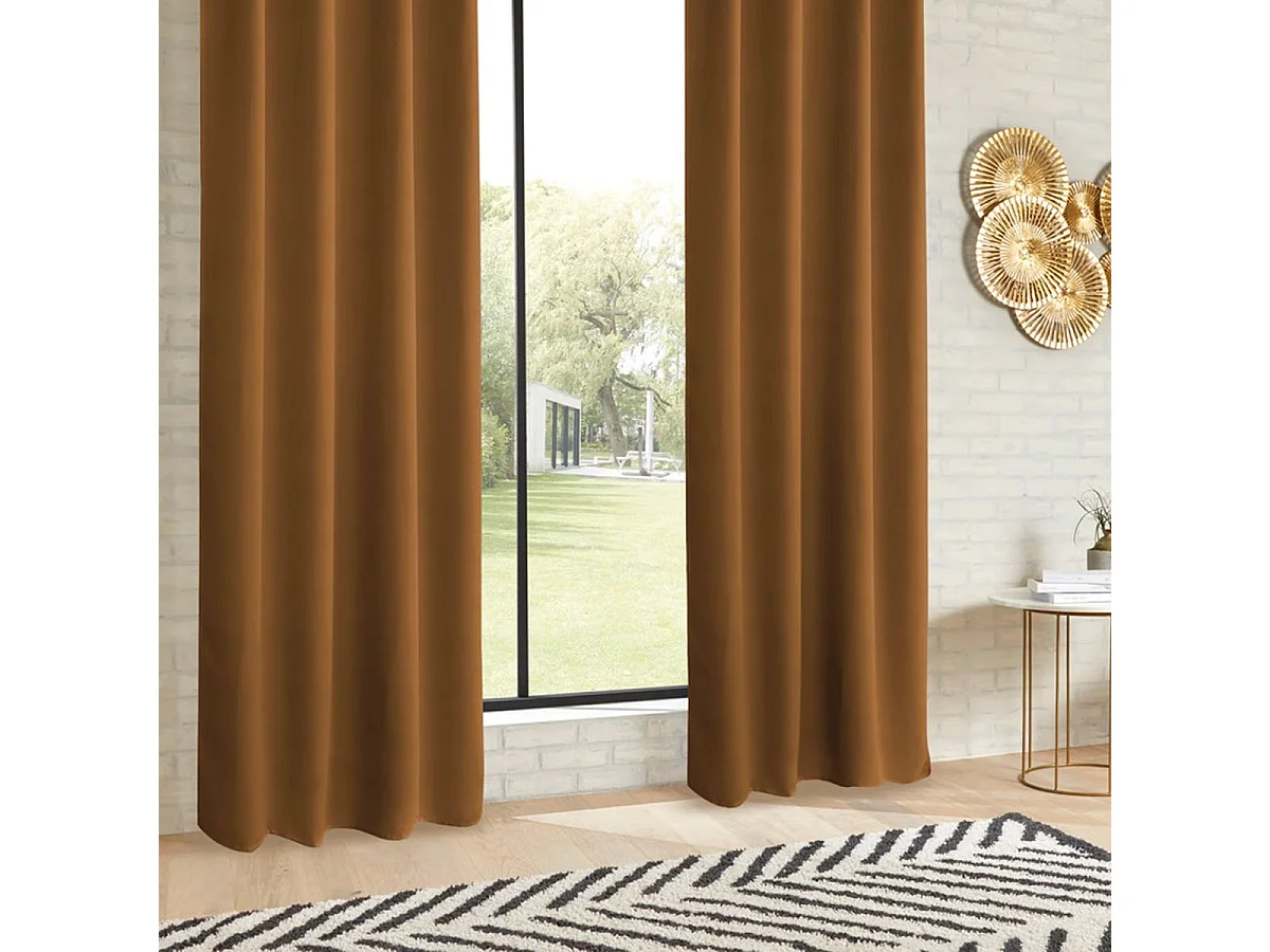 Rideau Occultant "Topa" 140x260cm Cannelle