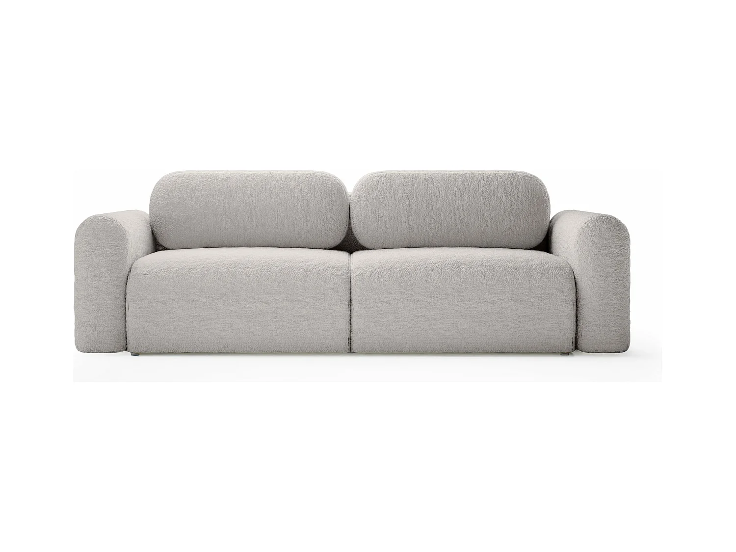 CANAPÉ Tissu Bouclé Carpin, Gris clair