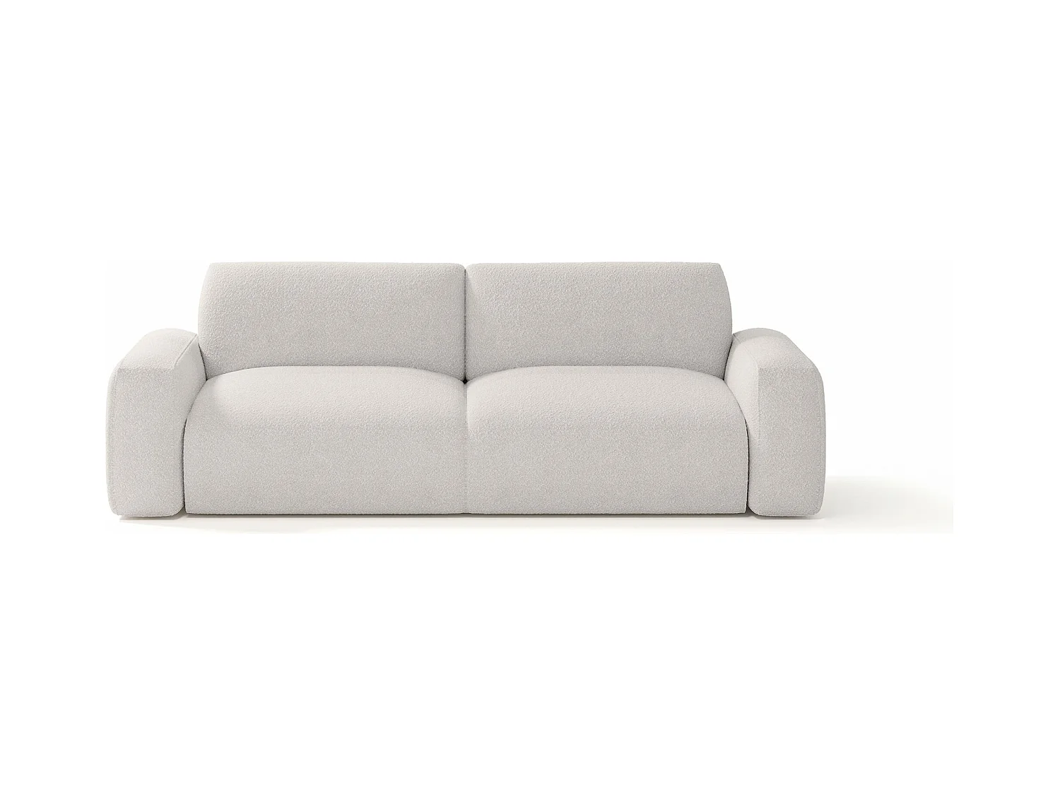 CANAPÉ en tissu Bouclé 4 places Witsum, Argent
