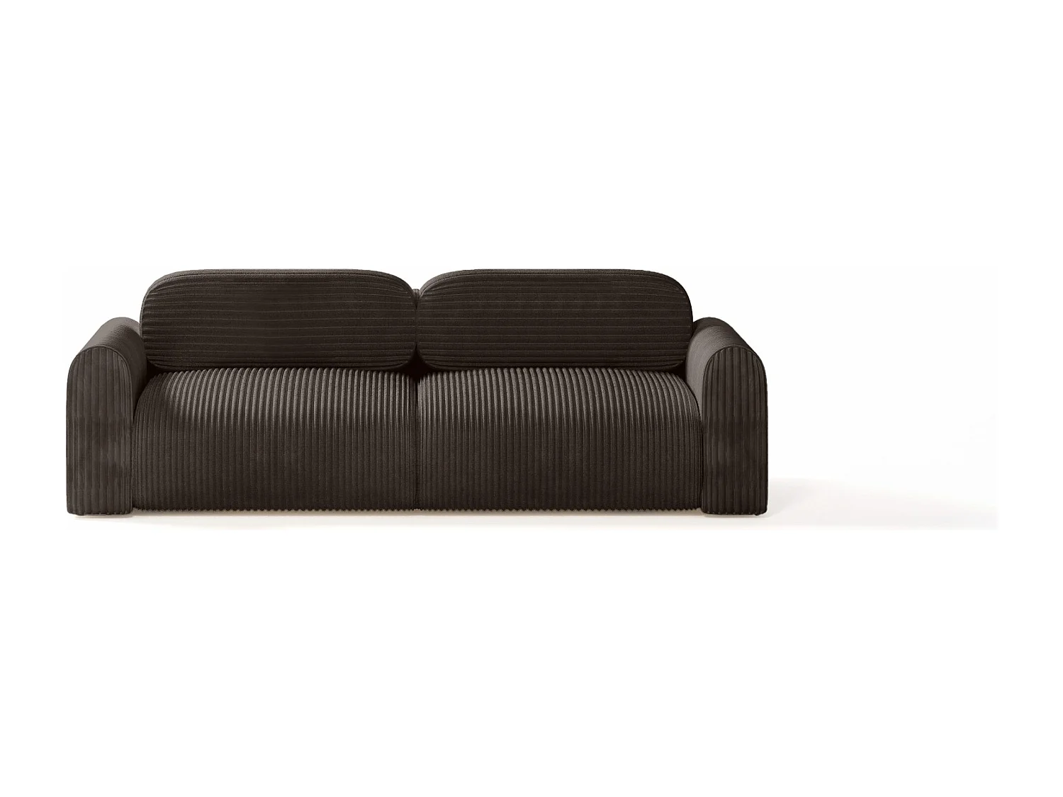 CANAPÉ avec revêtement en velours côtelé 4 places Pirna, marron foncé