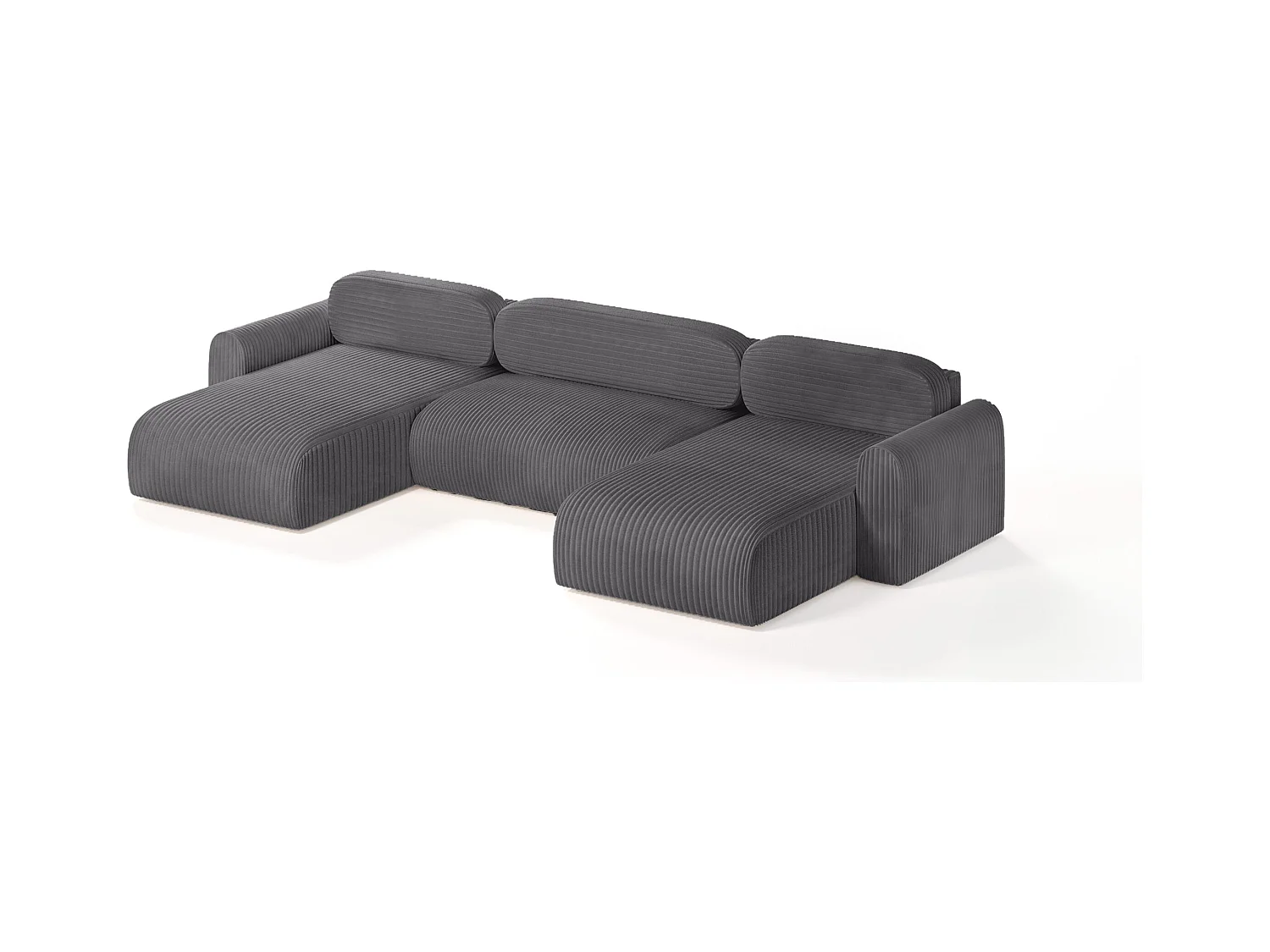 CANAPÉ PANORAMIQUE avec fonction de couchage Pirna U, 8 places, anthracite