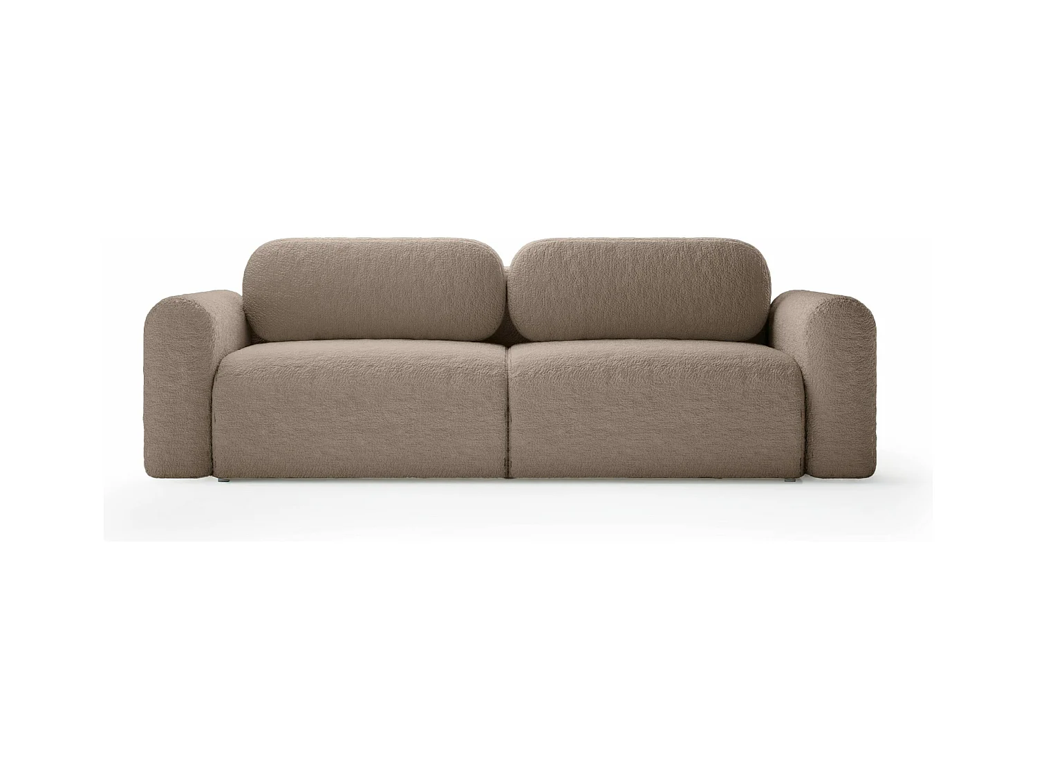 CANAPÉ Tissu Bouclé Carpin, Marron