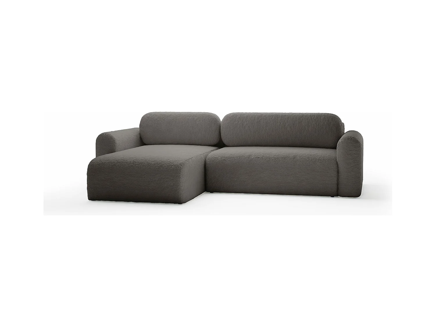 SOFA D'ANGLE Tissu Bouclé Carpin Graphite (Anthology 18)