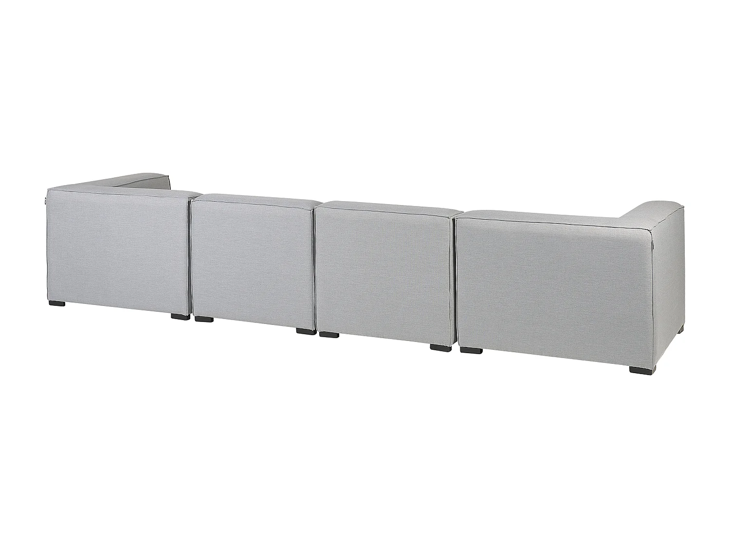 Tuin loungebank met ottomaan 4-zitter AREZZO Lichtgrijs
