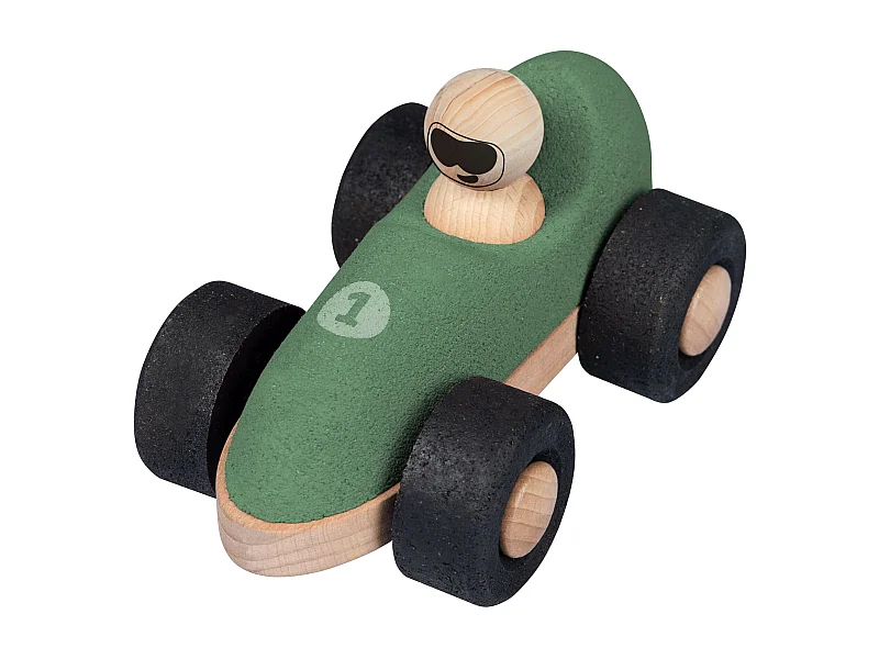 Grüner Kork-Rennwagen