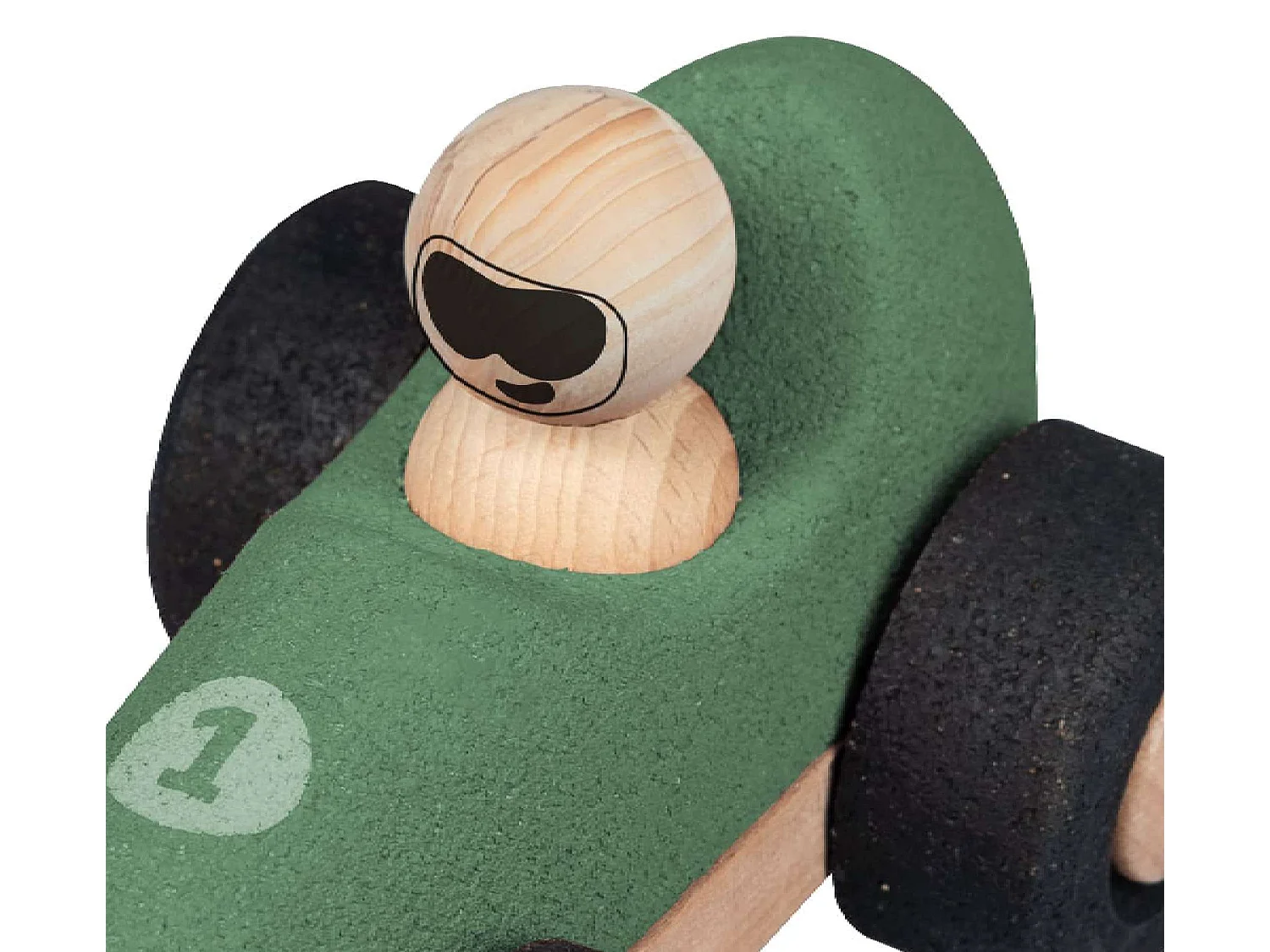 Grüner Kork-Rennwagen