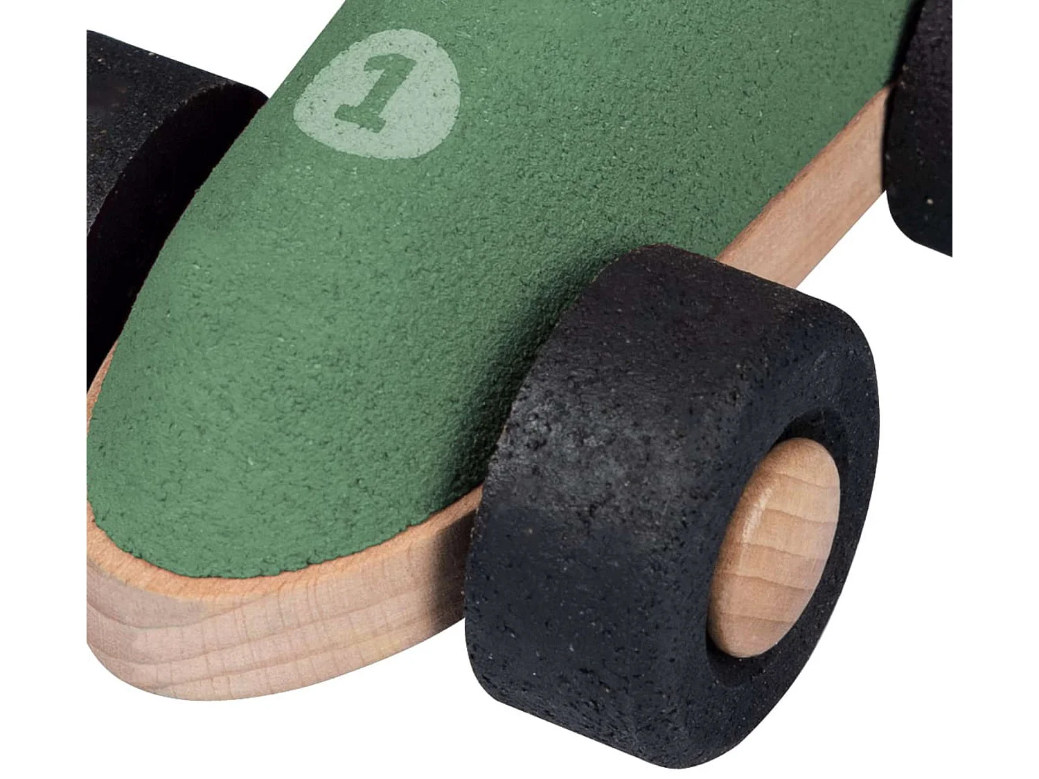 Grüner Kork-Rennwagen