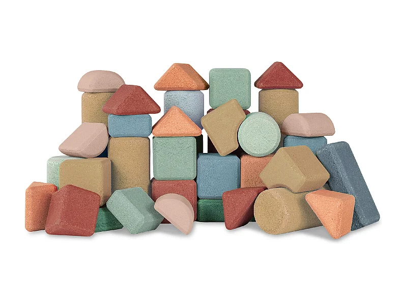Coffret de blocs de construction en liège - 40 pcs
