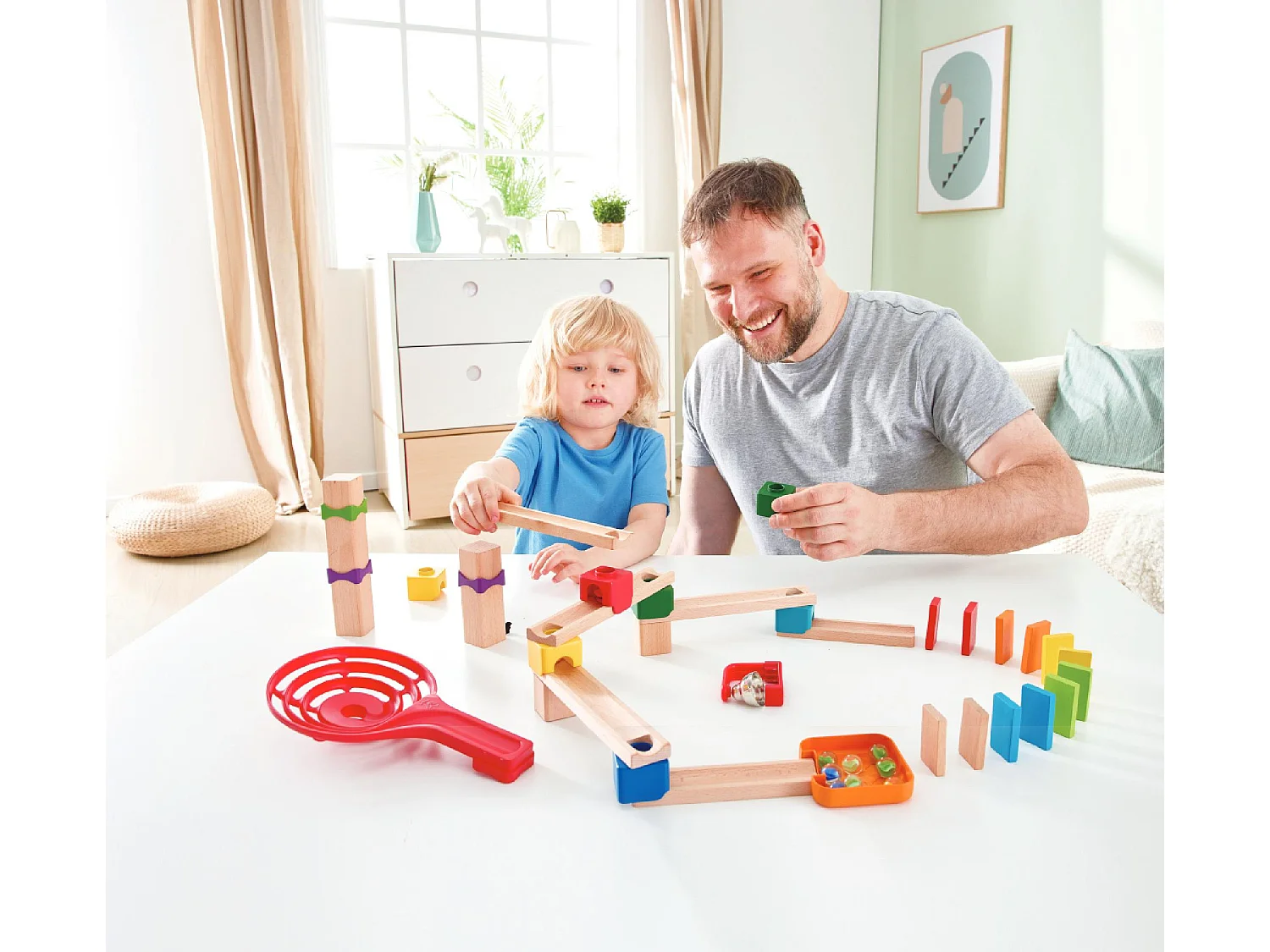 Marble run circuit de billes rallye dominos - À partir de 3 ans