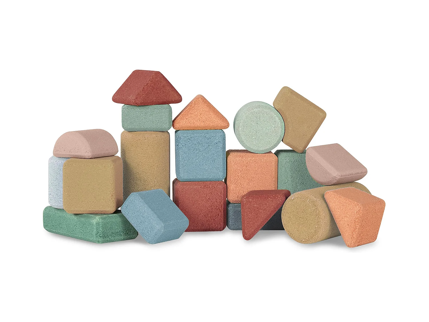 Coffret de blocs de construction en liège - 20 pcs