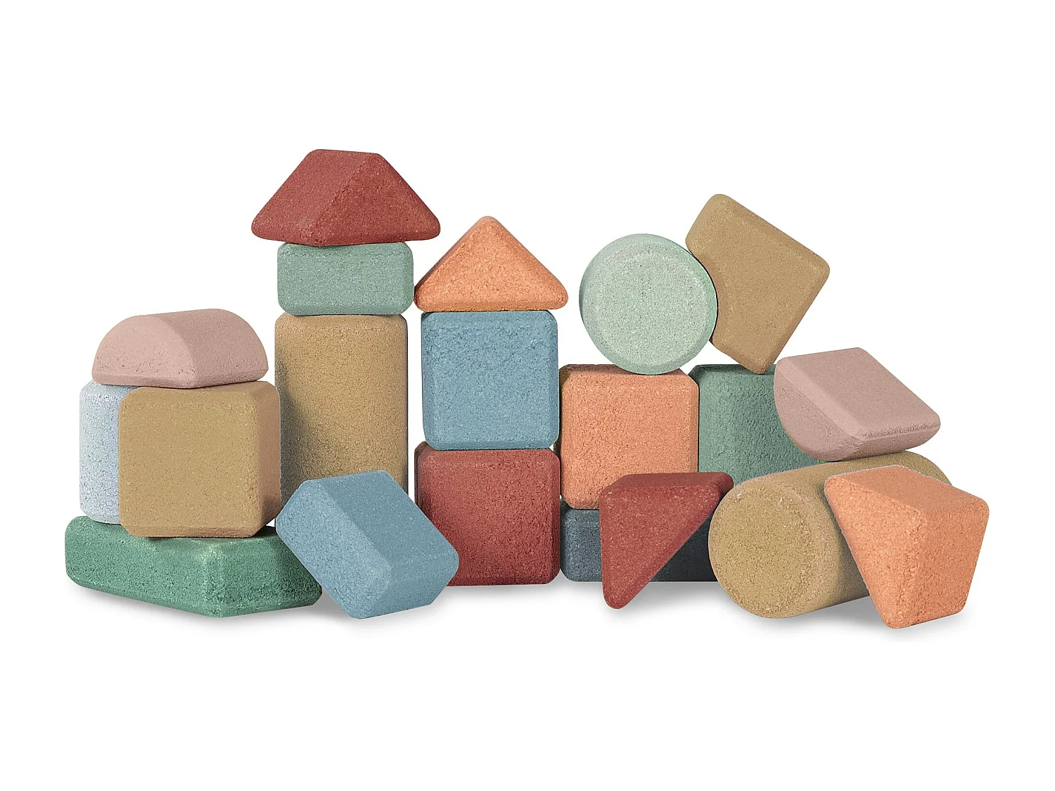 Coffret de blocs de construction en liège - 20 pcs