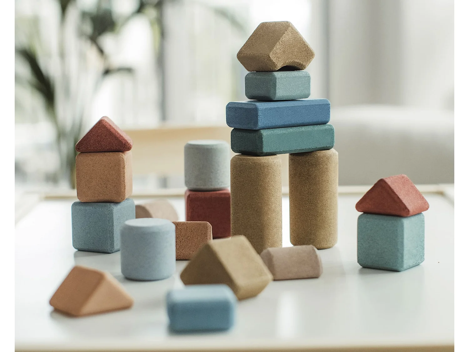 Coffret de blocs de construction en liège - 20 pcs