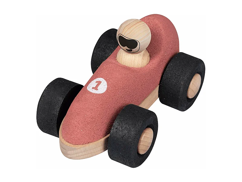 Rennwagen aus rotem Kork