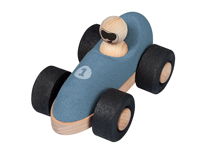 Blauer Kork-Rennwagen