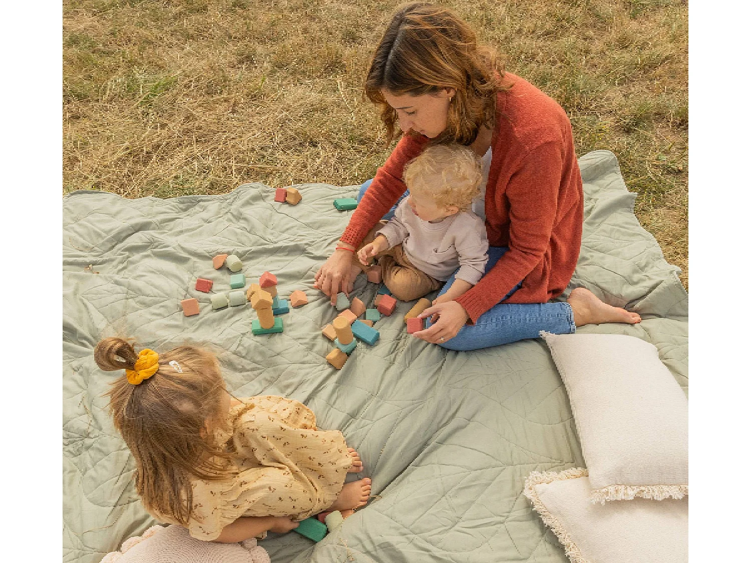 Barril de 60 bloques de construcción de corcho.