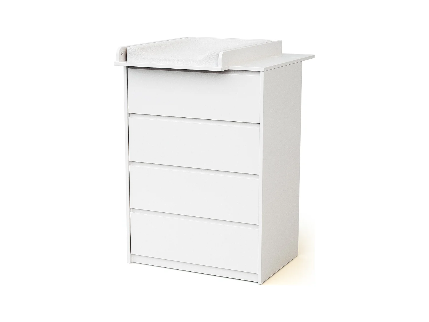 Cómoda cambiador bebé de 4 cajones 50 cm UNO - Blanco