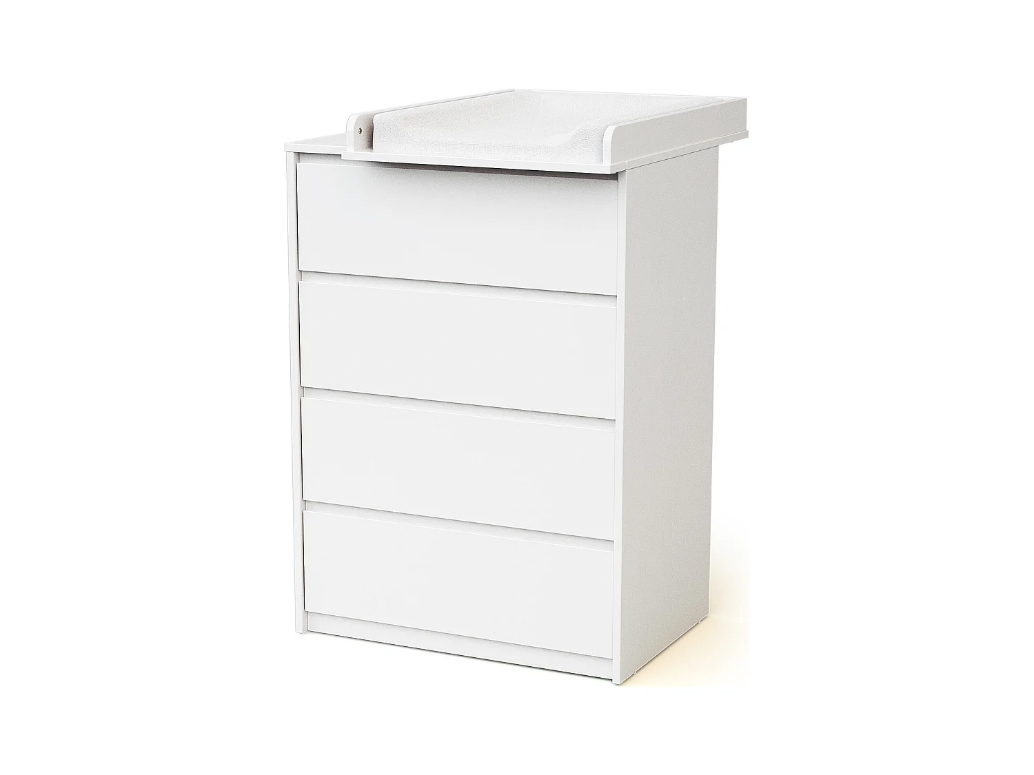 Cómoda cambiador bebé de 4 cajones 50 cm UNO - Blanco