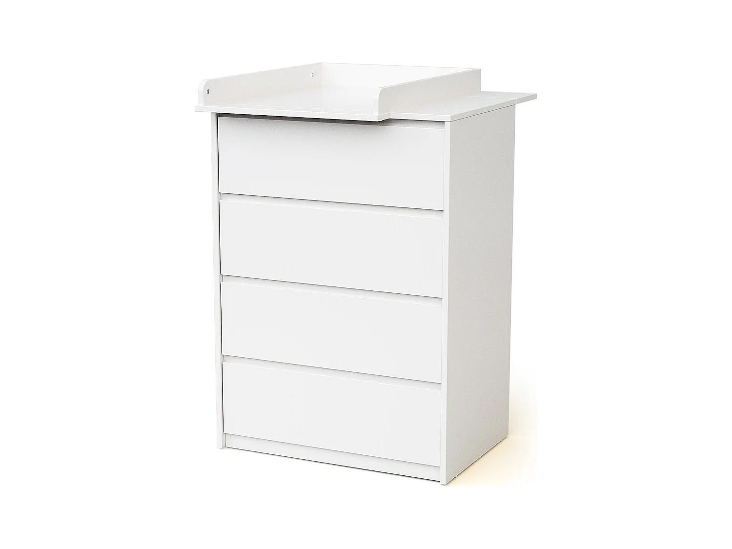 Cómoda cambiador bebé de 4 cajones 50 cm UNO - Blanco