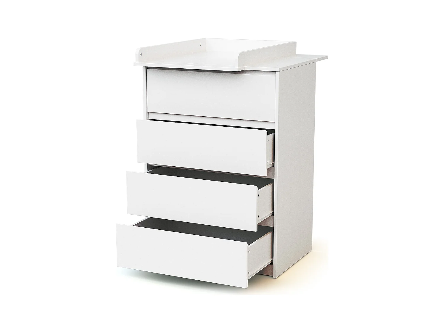 Cómoda cambiador bebé de 4 cajones 50 cm UNO - Blanco