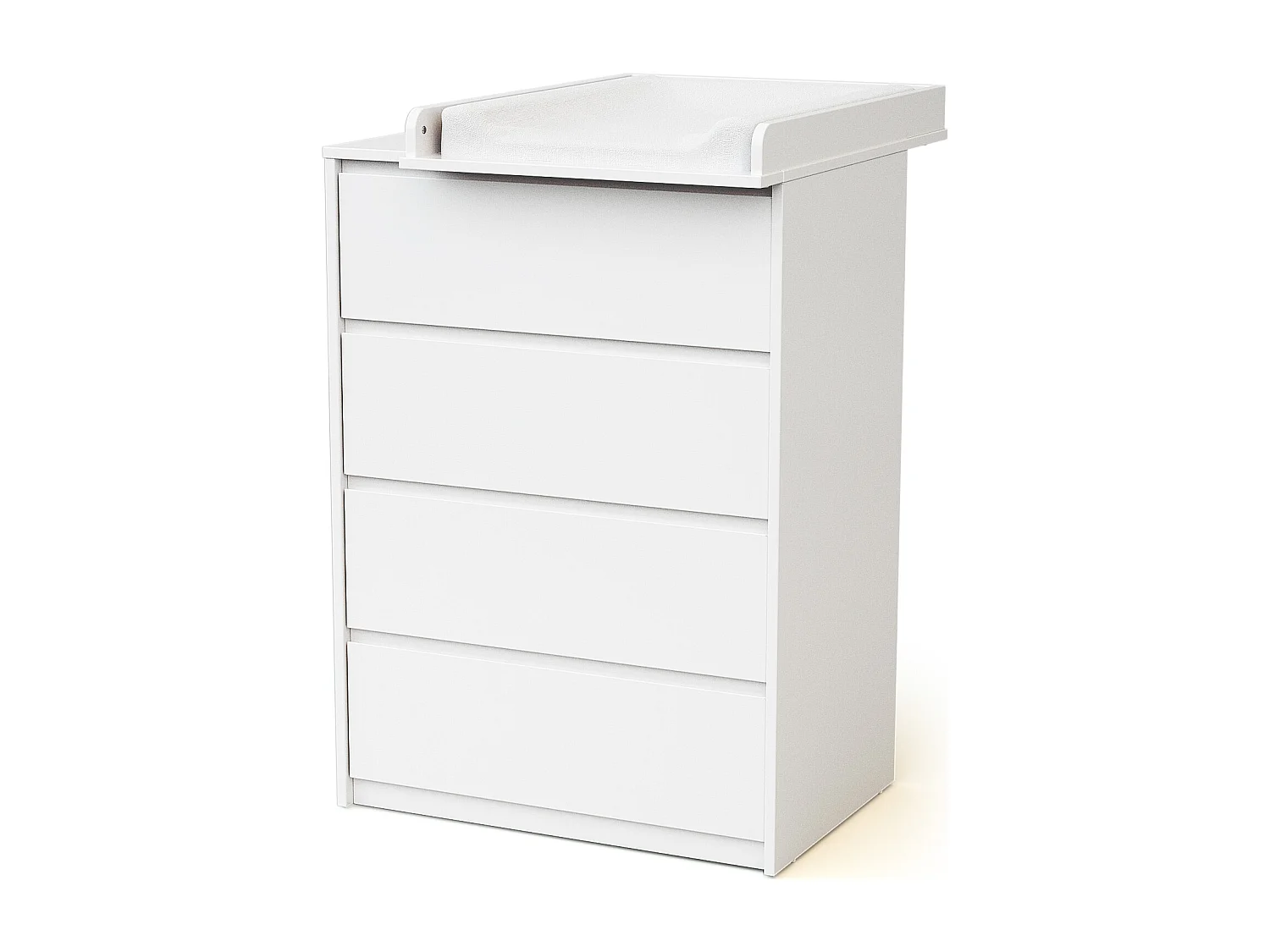 Cassettiera fasciatoio 4 cassetti 50 cm UNO legno - Bianco