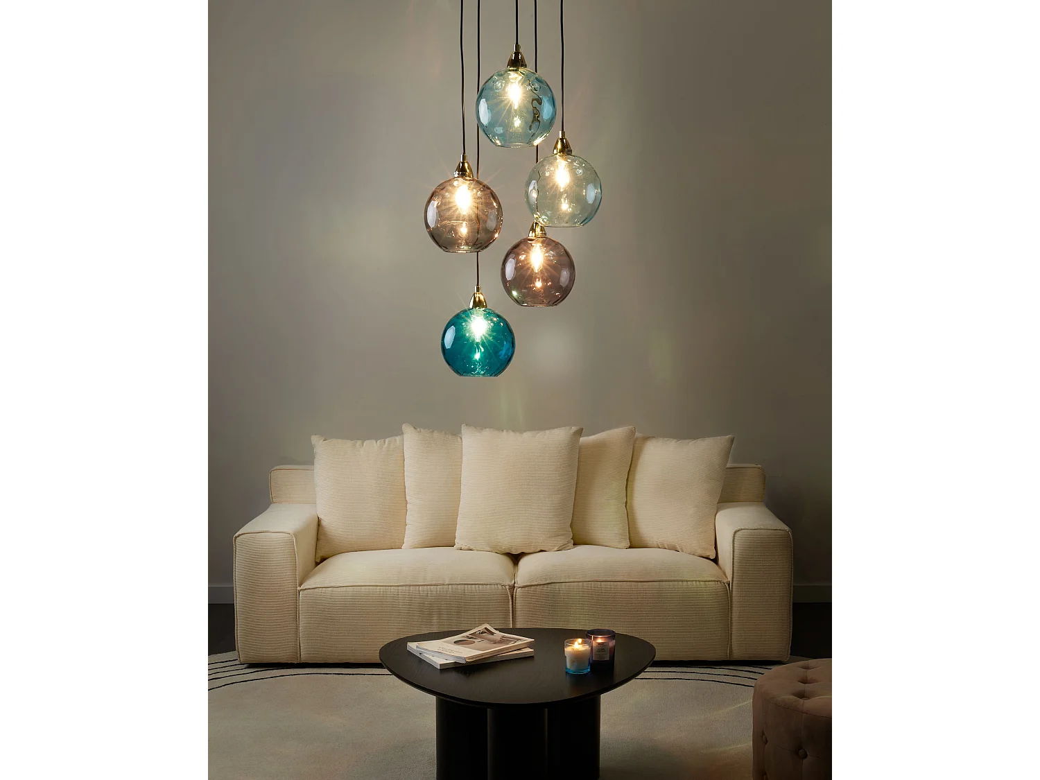 Lampa wisząca PABELLON Szkło Niebieski