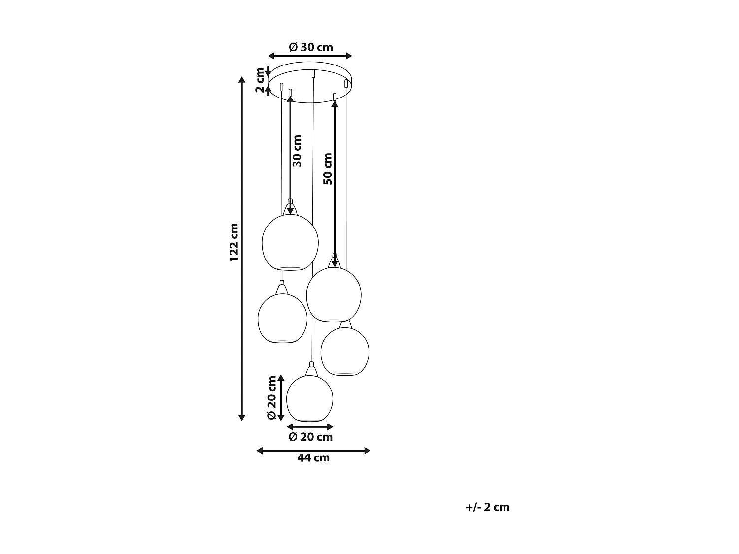 Lampe suspension PABELLON Verre Bleu