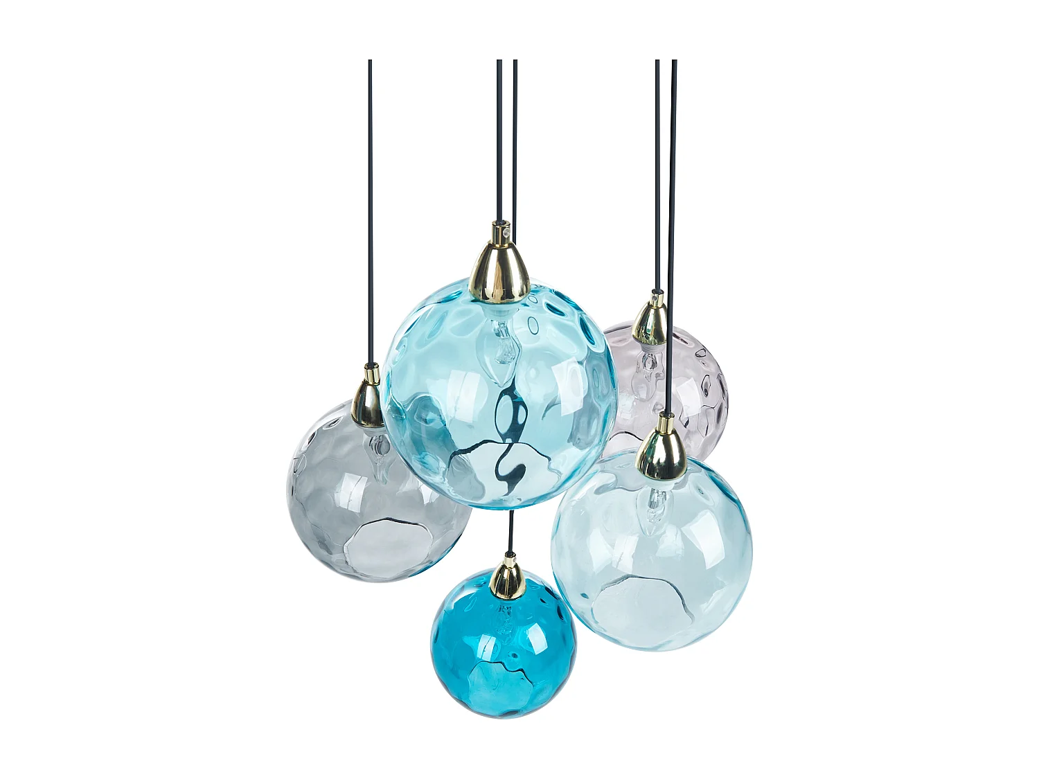 Lampe suspension PABELLON Verre Bleu