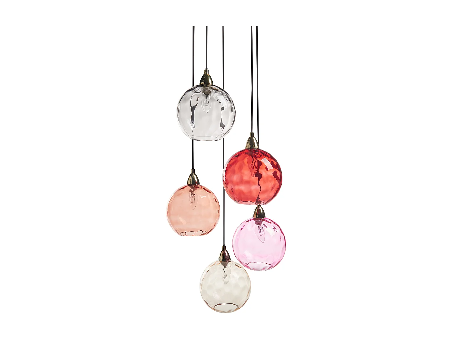 Lampe suspension PABELLON Verre Rouge