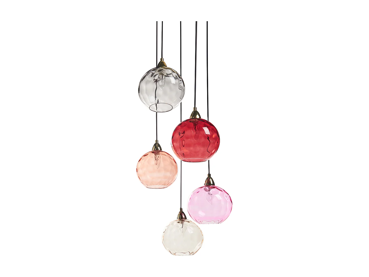 Lampe suspension PABELLON Verre Rouge
