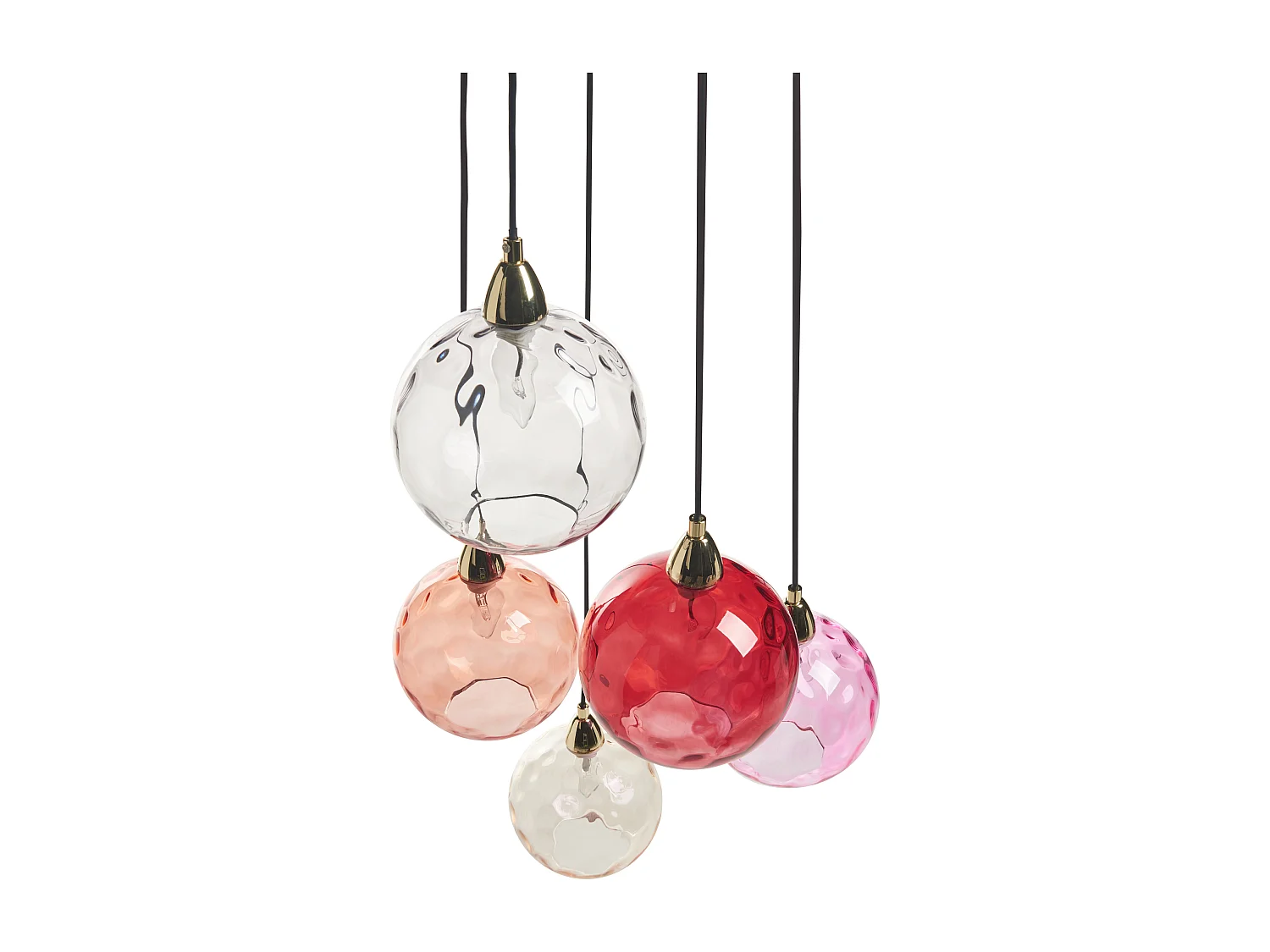 Lampe suspension PABELLON Verre Rouge