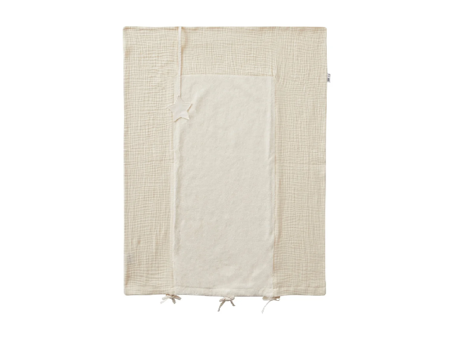 Funda para cambiador de bebé 100% algodón Mix and Match - Espuma de leche - 60 x 80 cm