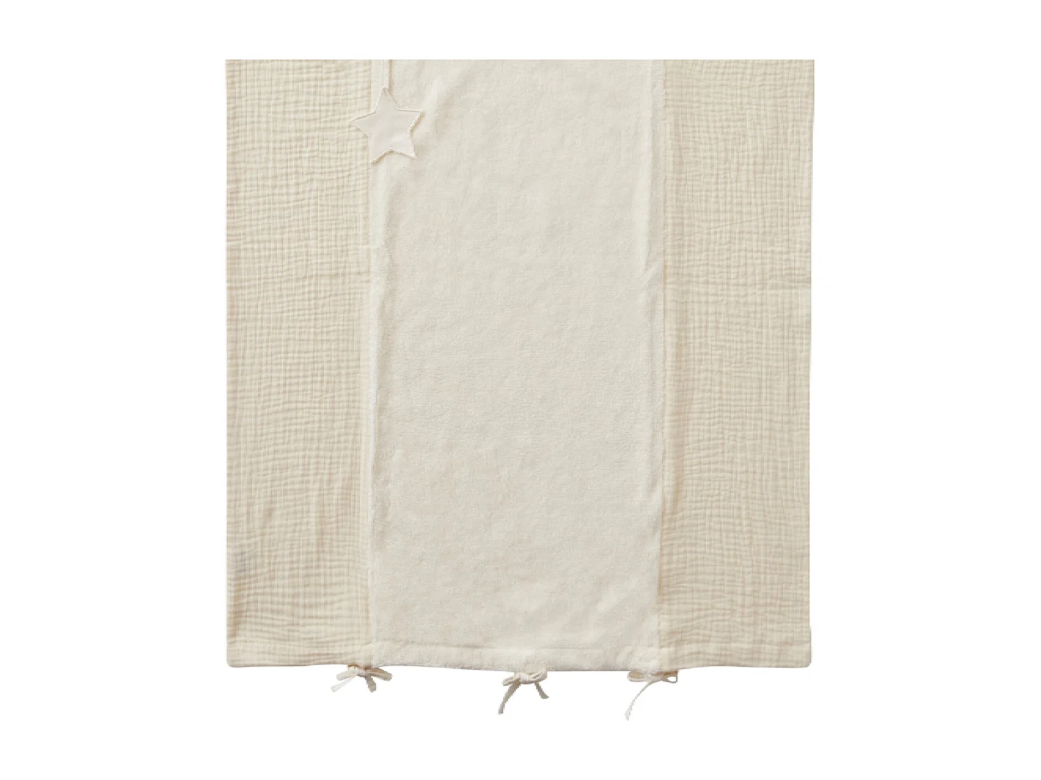 Funda para cambiador de bebé 100% algodón Mix and Match - Espuma de leche - 60 x 80 cm