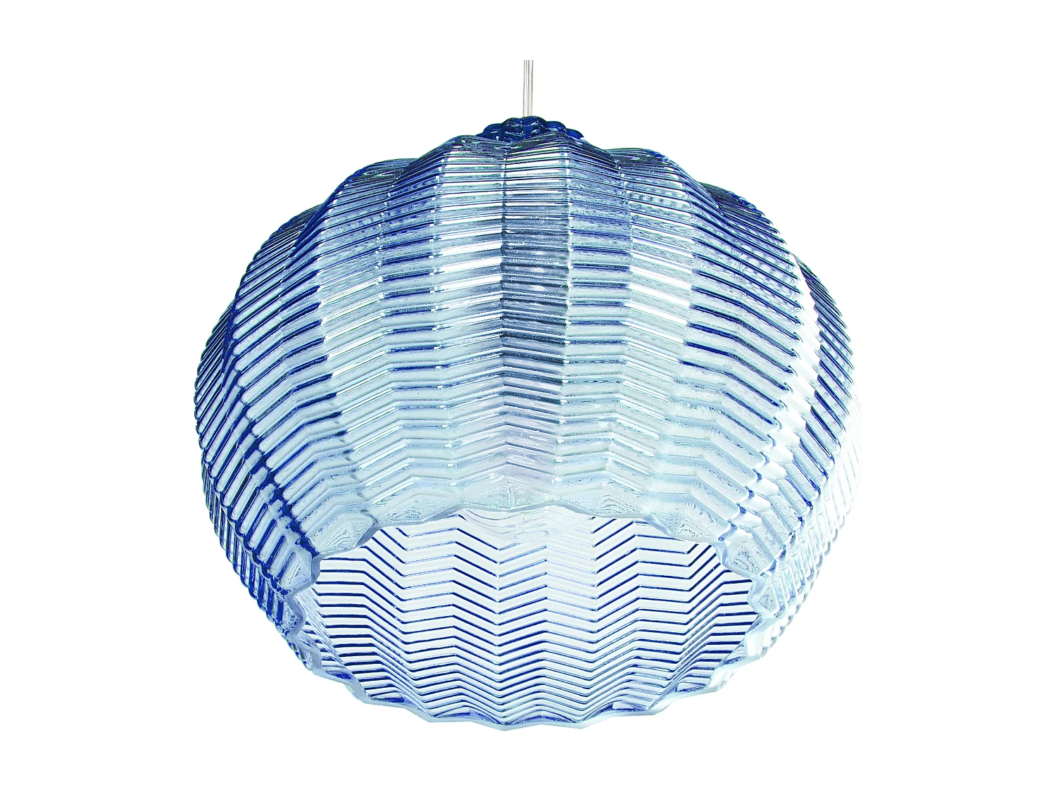 Lampe suspension KEILA Verre Bleu