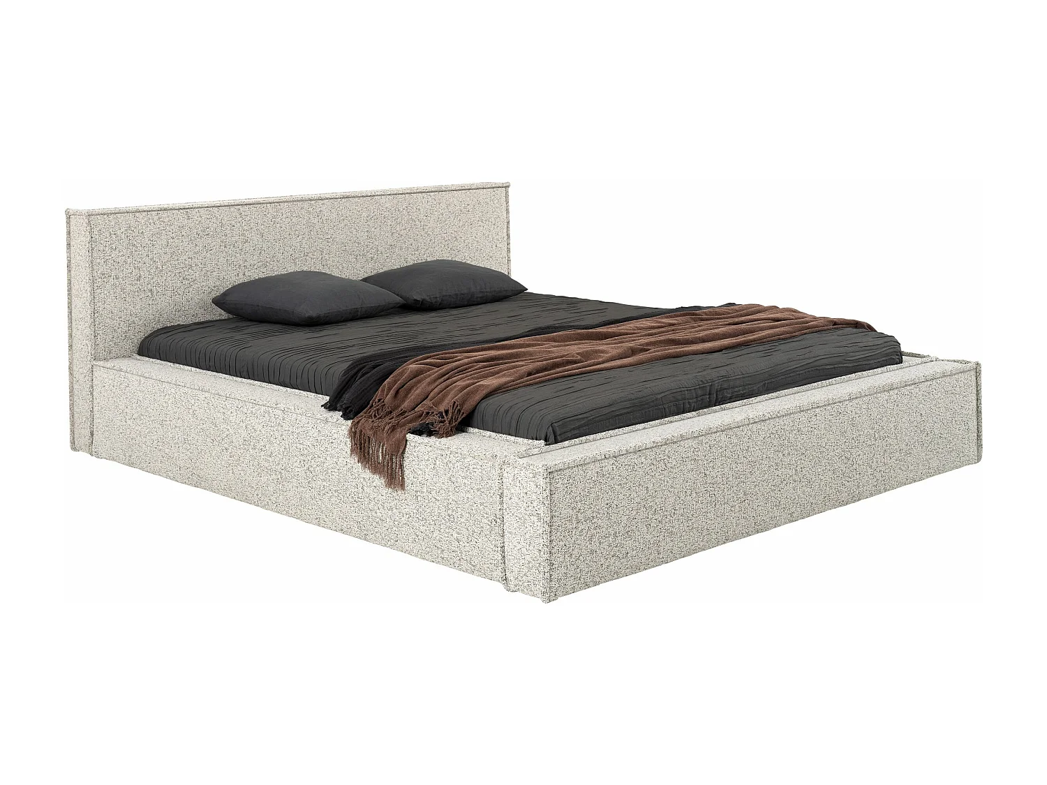 POLSTERBETT Molde mit Bettkasten Matratze 120x200 cm, Beige