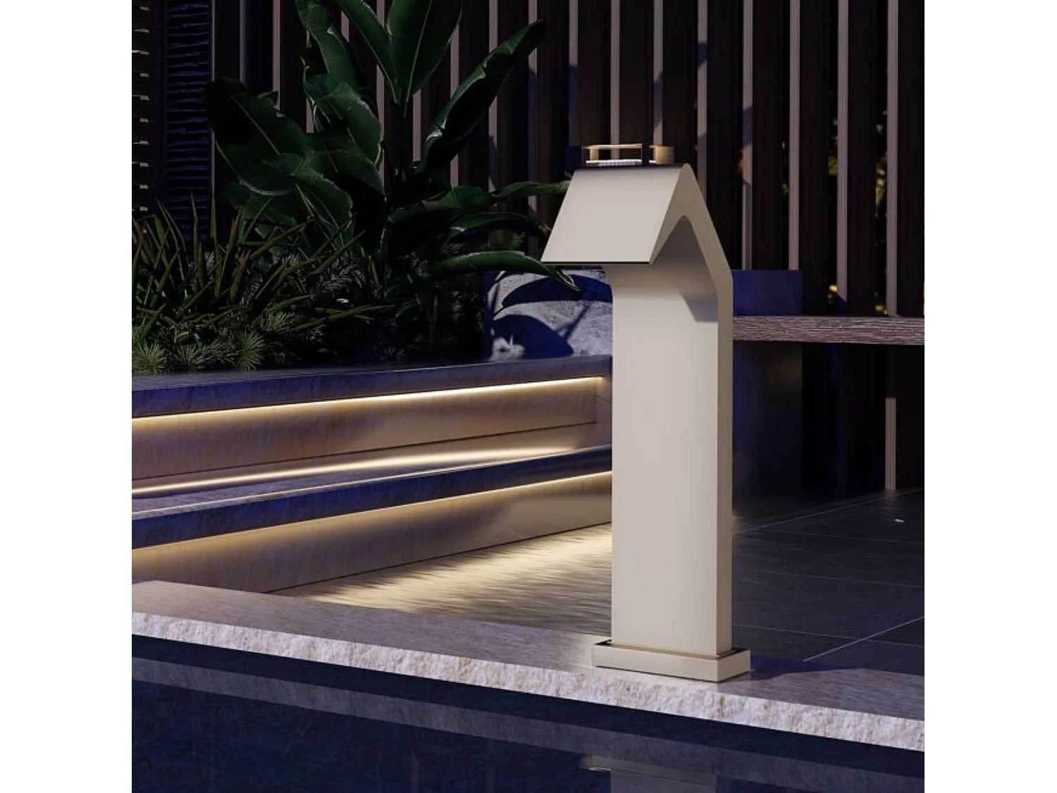 Cascade de piscine Niagara en Acier Inox.S316 Moka - Corps 150x55mm - H.54cm - Garantie 10 ans - POOL IMEX