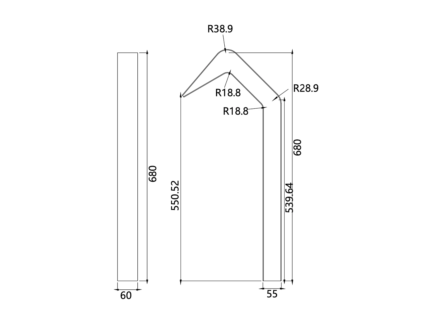 Cascade de piscine Niagara en Acier Inox.S316 Noir Mat - Corps 60x55mm - H.54cm - Garantie 10 ans - POOL IMEX