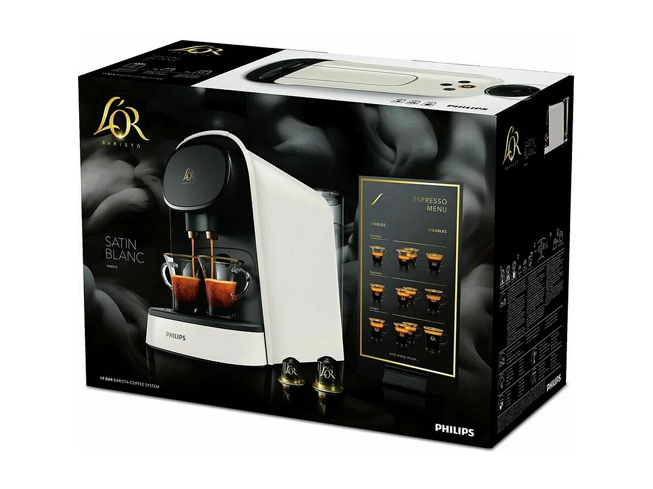 Cafetera de cápsulas Philips L'OR Barista Original LM8012/60 1450W 1L 19 bar crema