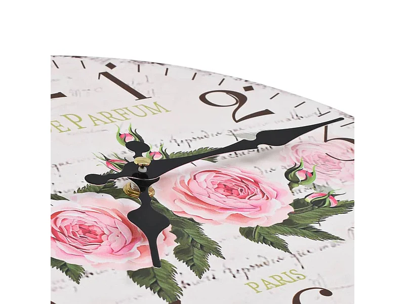 Horloge murale vintage Fleur 30 cm