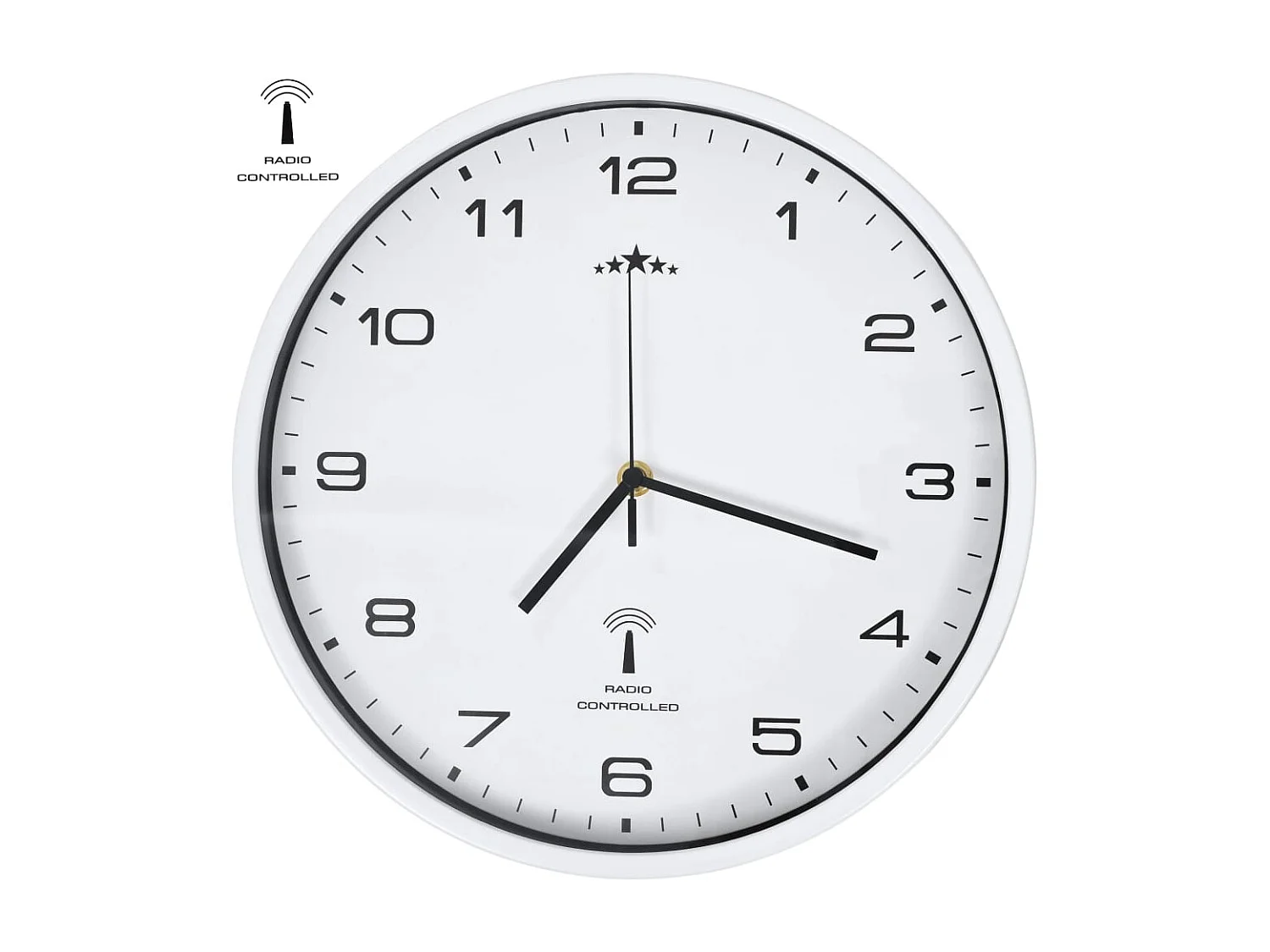 Horloge murale radioguidée avec mouvement à quartz 31 cm Blanc