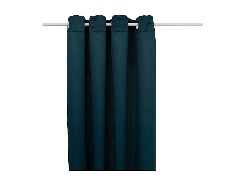 Lot de 2 Rideaux Occultants "Kerry" 135x240cm Bleu Égéen