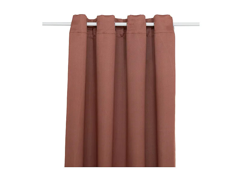 Lot de 2 Rideaux Occultants "Kerry" 135x240cm Terracotta