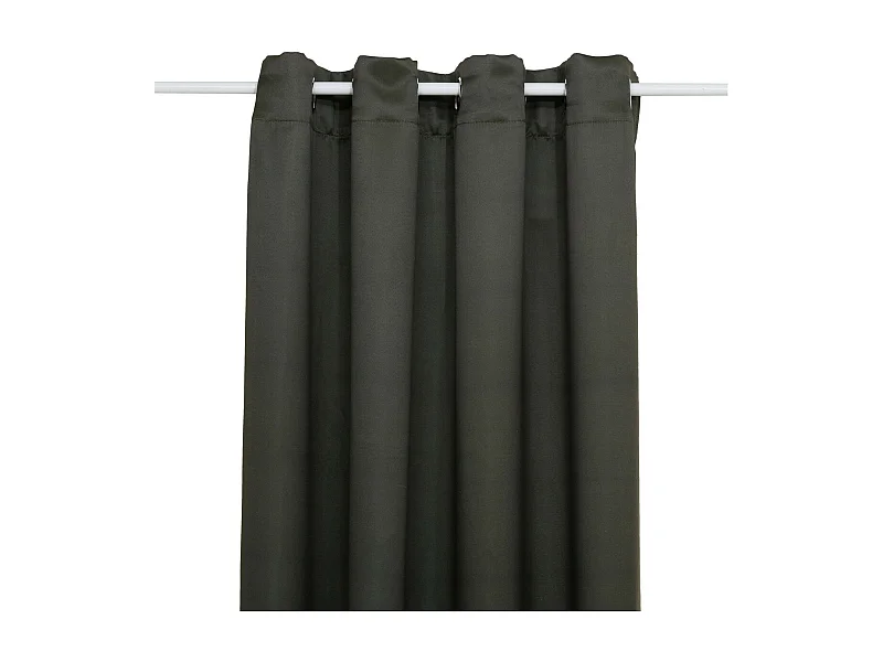 Lot de 2 Rideaux Occultants "Kerry" 135x240cm Vert Kaki