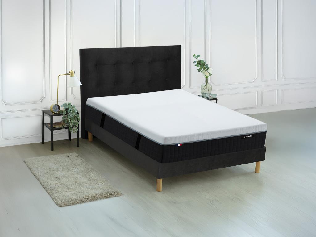 Hybridmatratze - 140 x 190 cm - feuerfest - 9-Zonen-Taschenfederkern - Aufl günstig online kaufen