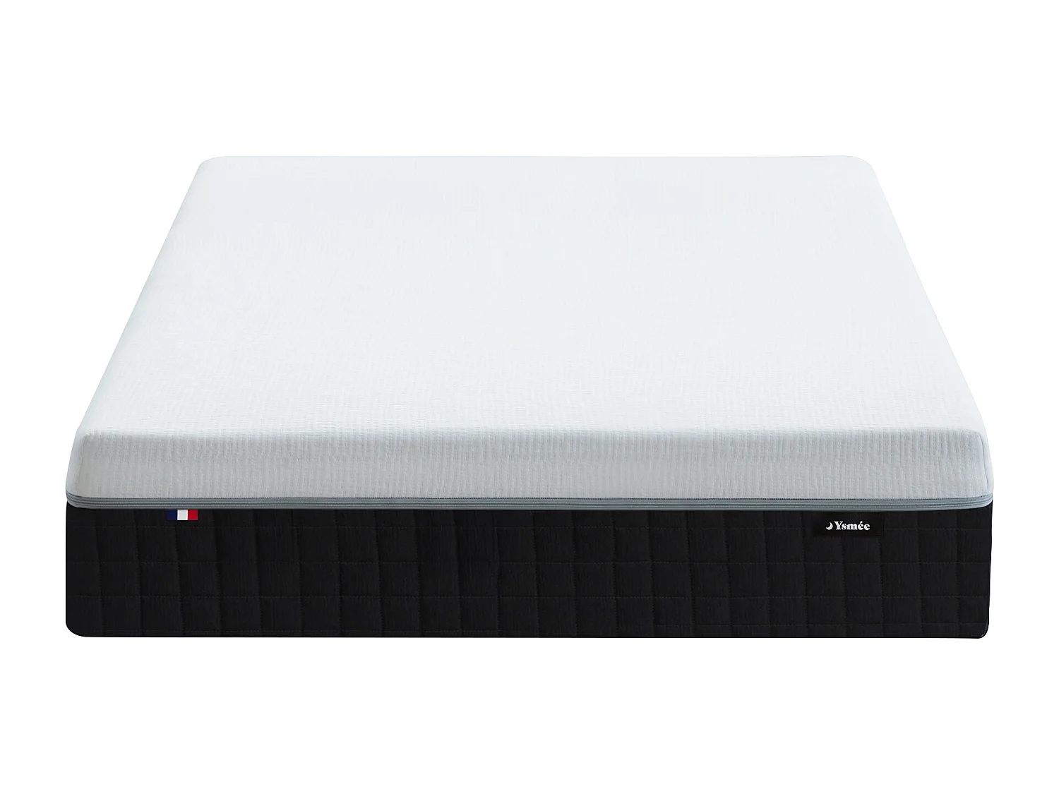 Matelas 140 x 190 cm hybride anti-feu ressorts ensachés 9 zones accueil mémoire de forme et latex ép.28cm - SLOMAS de YSMÉE