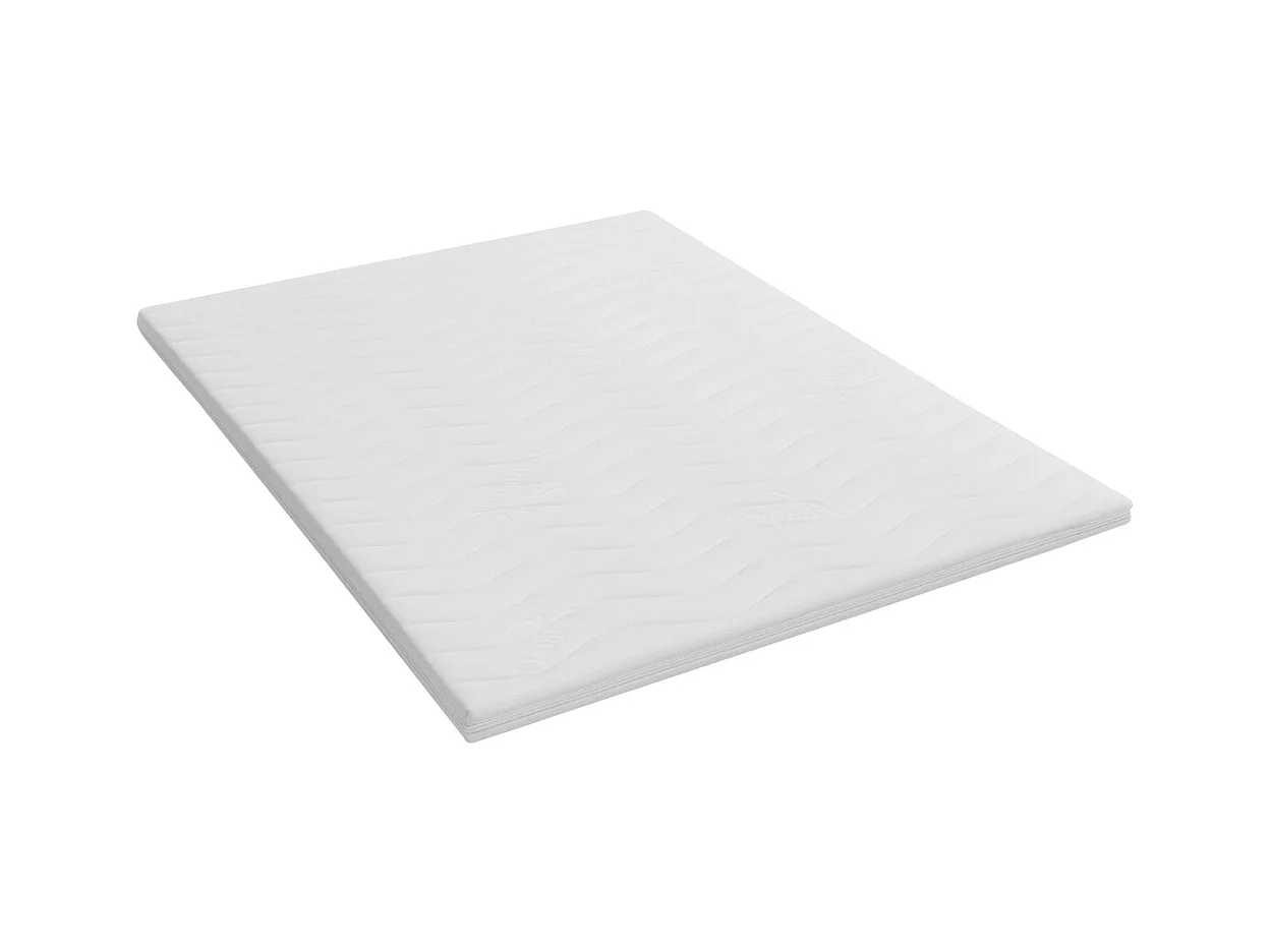 Topmadrass 140 x 190 cm aftagelig skummadrass bambuskvalitet 5 cm tykkelse - KORAGA fra YSMÉE