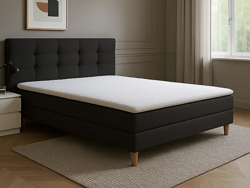 Surmatelas 140 x 190 cm mousse déhoussable coutil bambou ép.5cm - KORAGA de YSMÉE