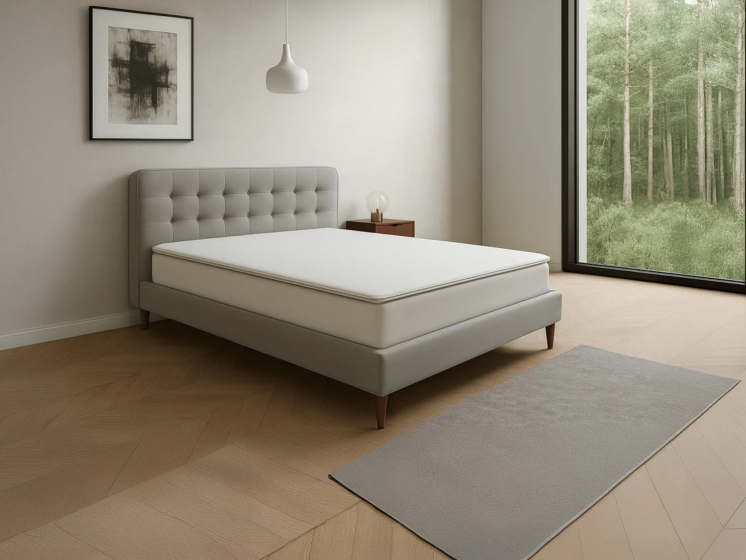 Surmatelas 140 x 190 cm mémoire de forme déhoussable ép.5cm - NAJOON de YSMÉE